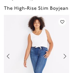 NWT Madewell high rise slim boyjean